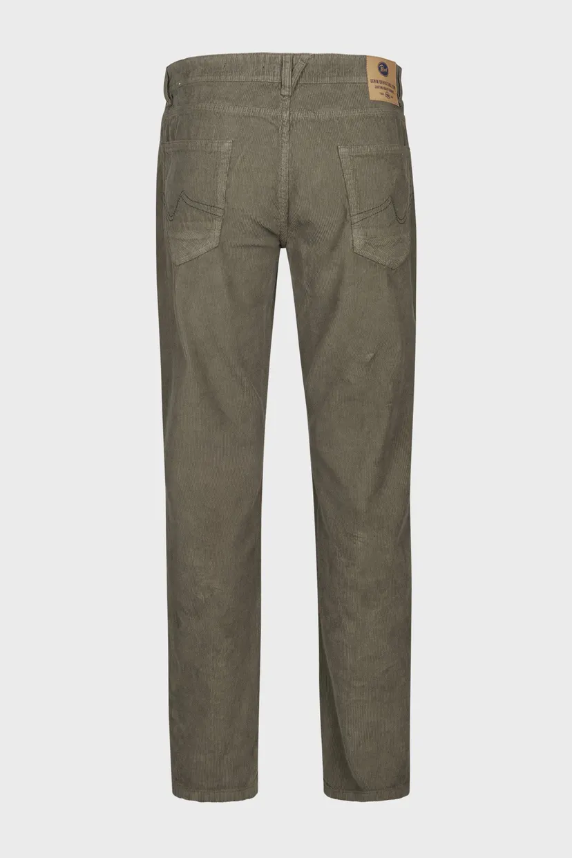 Мужские оливковые вельветовые джинсы Tapered 9