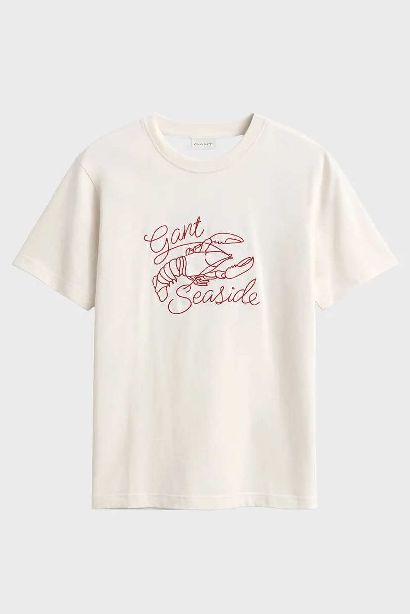 Чоловіча біла футболка EMBROIDERED 5