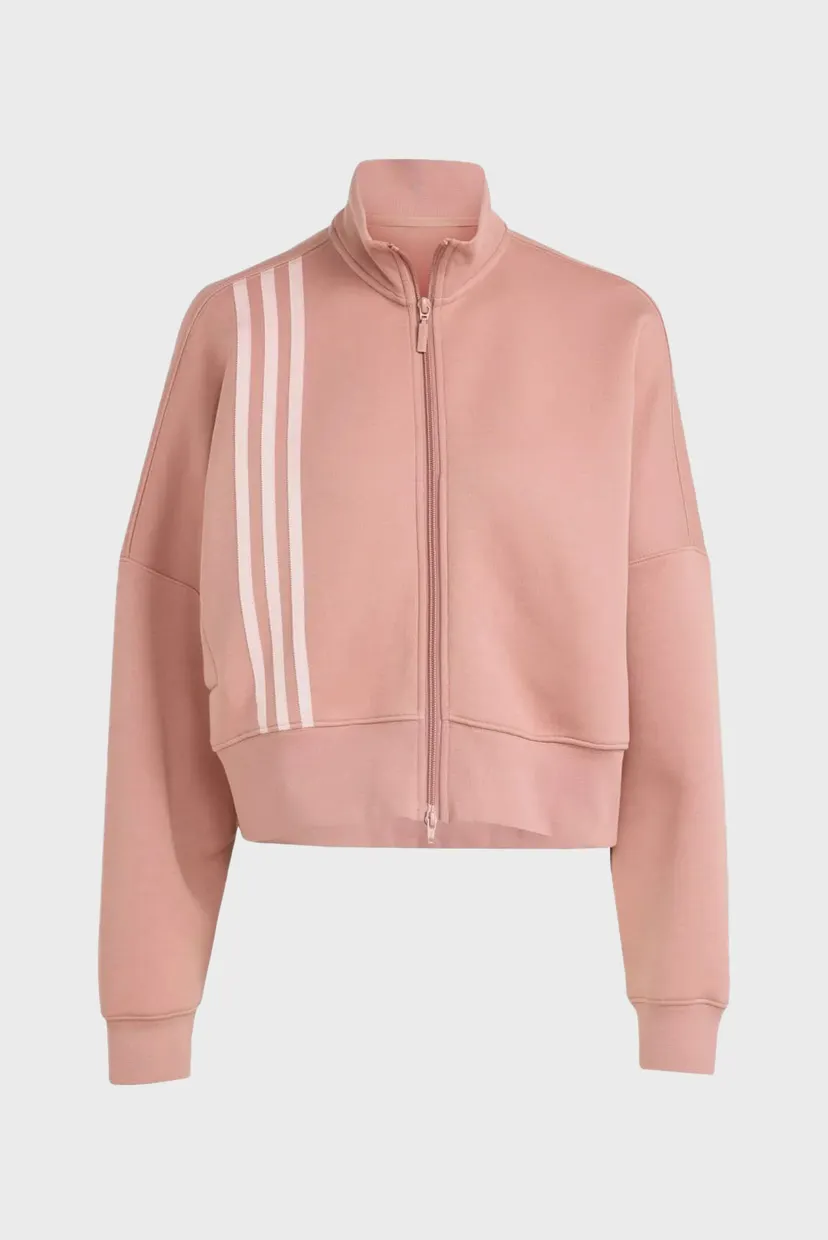Женская пудровая спортивная кофта Off Placed 3-Stripes Zip Up 6