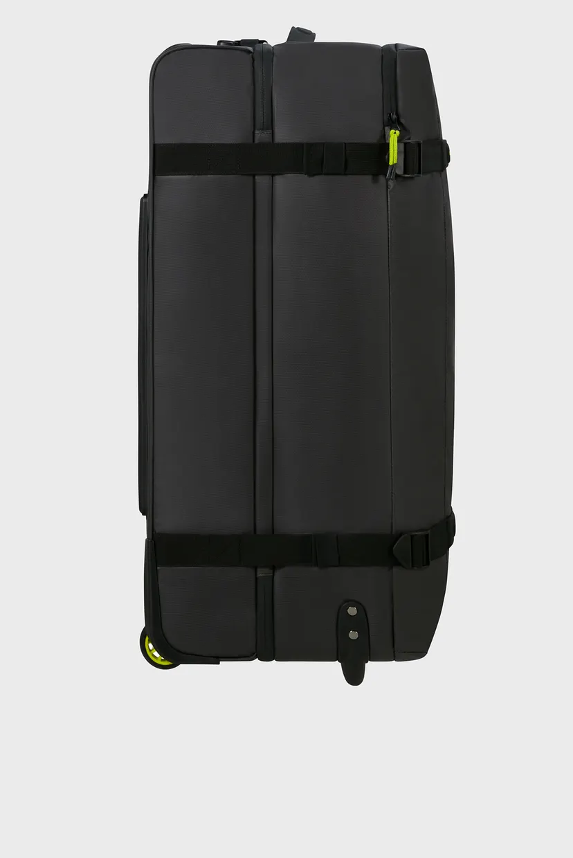 Черная дорожная сумка на колесах URBAN TRACK BLACK/LIME 3