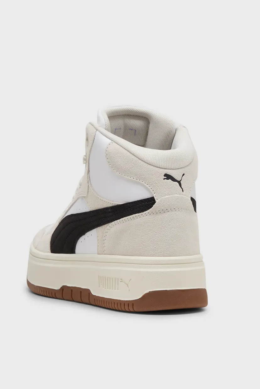 Жіночі білі замшеві кросівки Rebound Femme Mid Sneakers Women 5