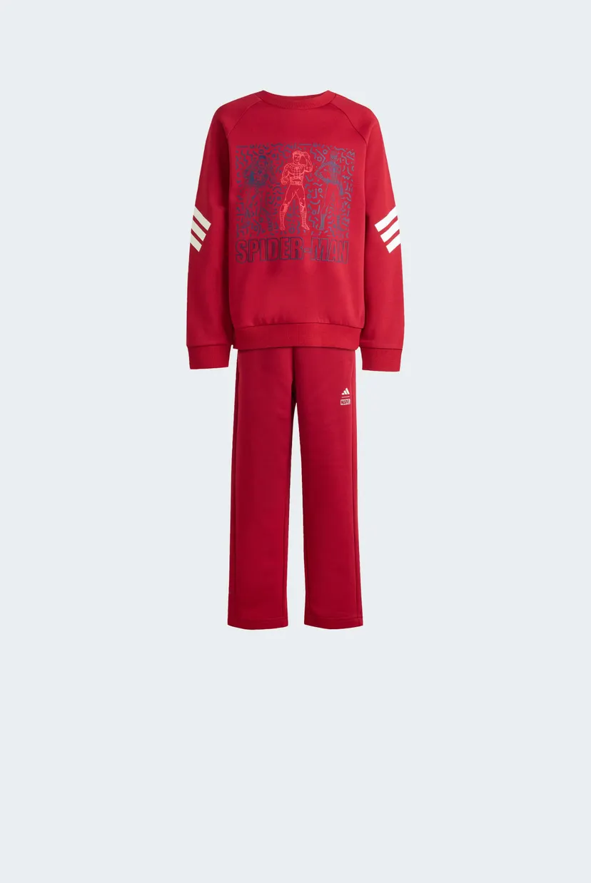 Детский бордовый спортивный костюм (свитшот, брюки) ADIDAS MARVEL SPIDER-MAN 8