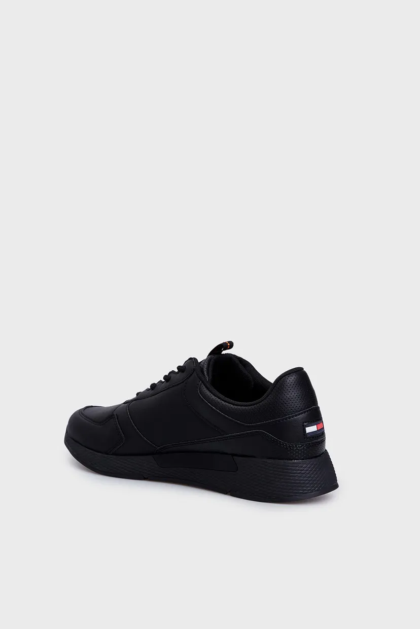 Чоловічі чорні шкіряні кросівки TOMMY JEANS FLEXI RUNNER 5