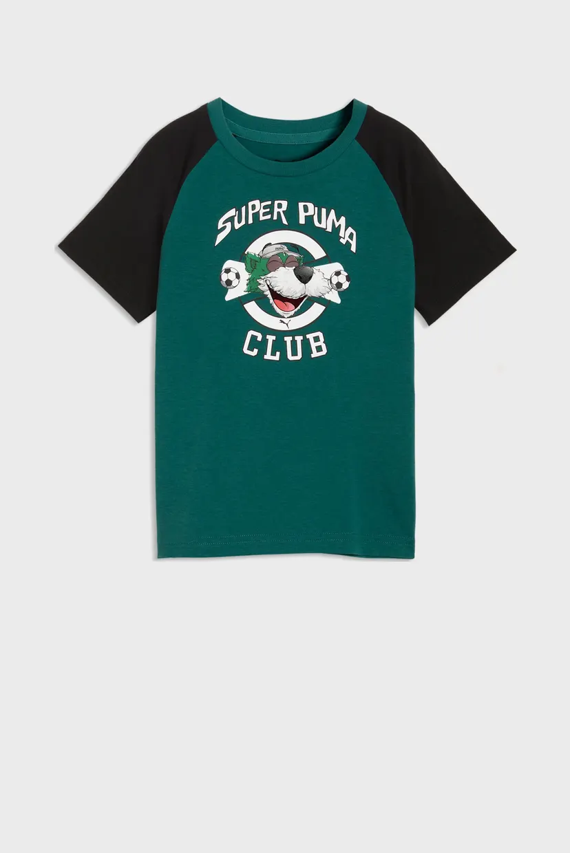 Детская зеленая футболка Super PUMA Graphic Tee Kids 4