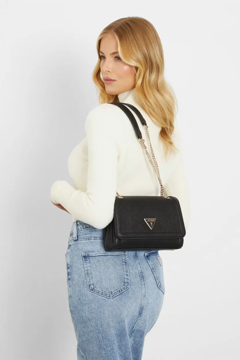 Женская черная сумка NOELLE CONVERTIBLE XBODY FLAP Guess