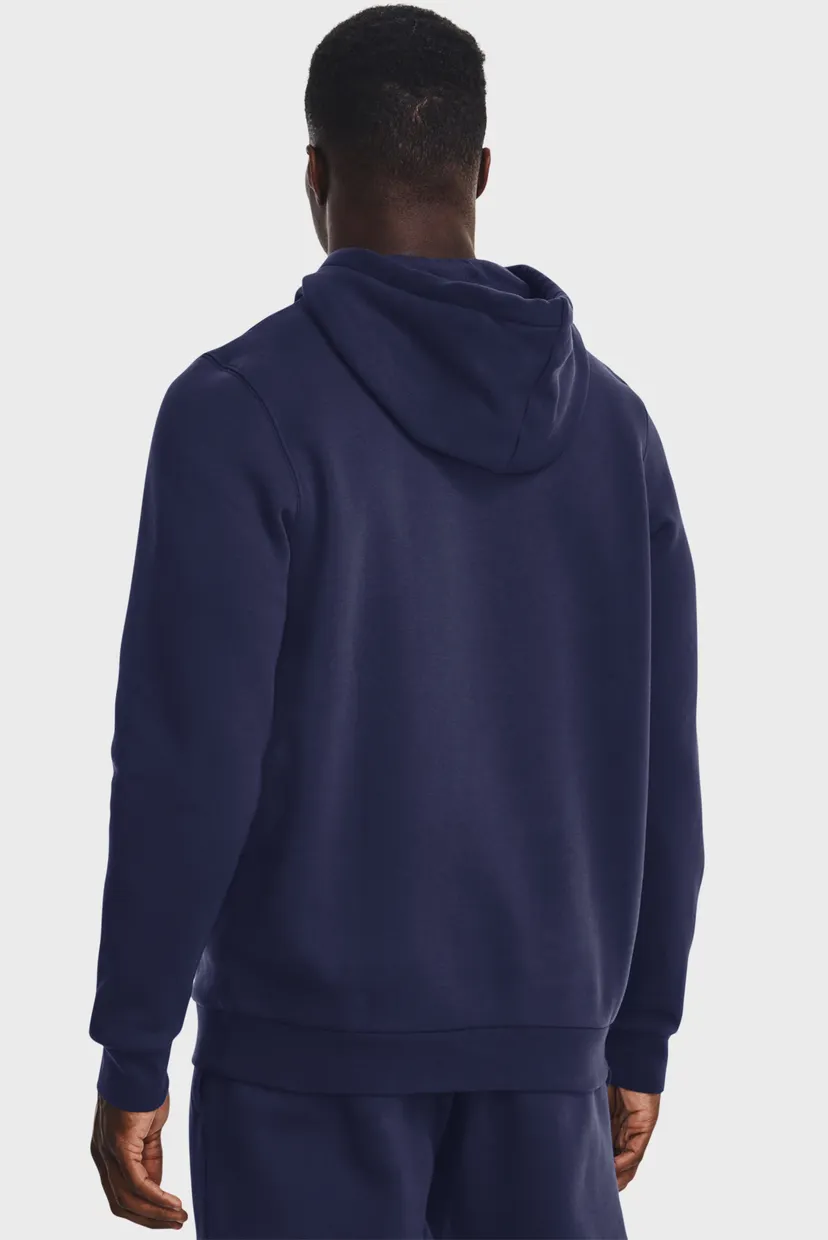 Чоловіче темно-синє худі UA Essential Fleece Hoodie-GRN 3