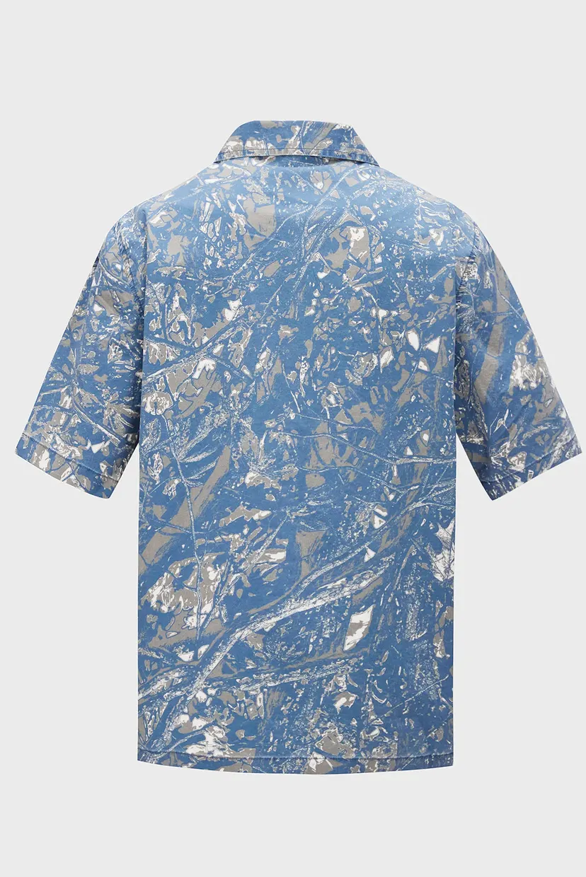 Чоловіча синя сорочка з візерунком S-LINT CAMICIA 5