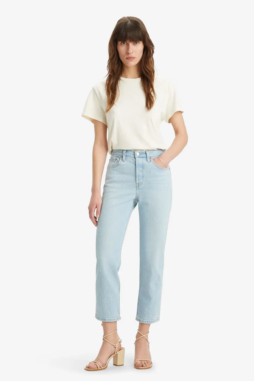 Жіночі блакитні джинси 501® Straight Crop 3