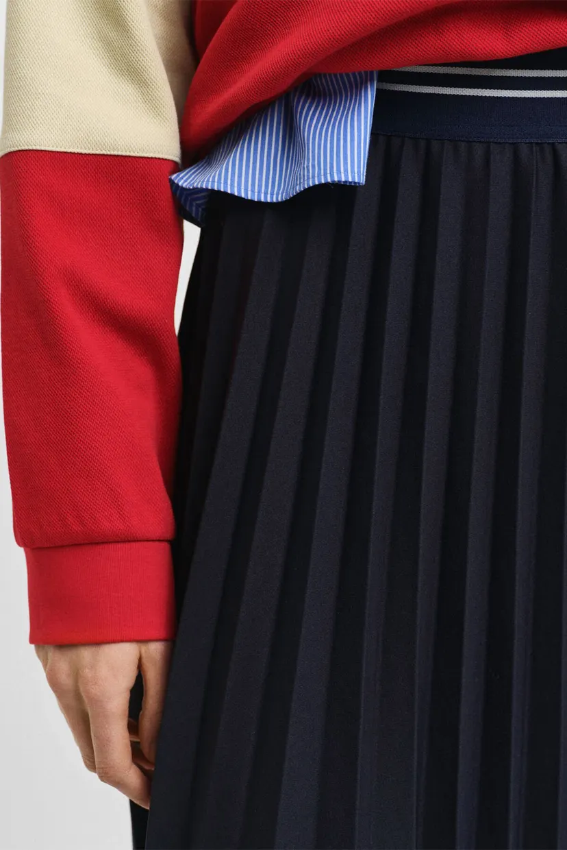 Жіноча темно-синя плісирована спідниця JERSEY PLEATED 5