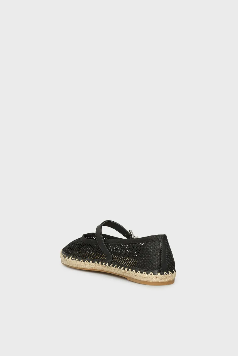 Жіночі чорні балетки BALLET ESPADRILLE 4