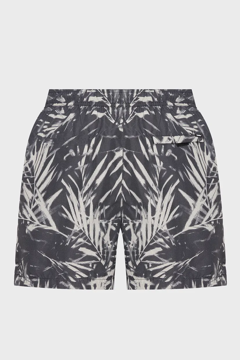 Чоловічі чорні плавальні шорти з візерунком MEDIUM DRAWSTRING-PRINT 7
