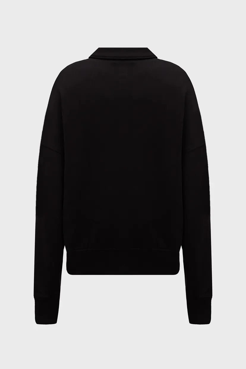 Мужская черная спортивная кофта WOVEN LABEL RELAXED RUGBY Calvin