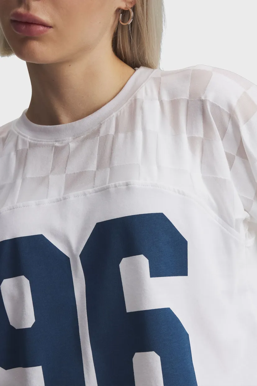 Жіноча біла футболка UA Burnout 96 Tee-WHT 3