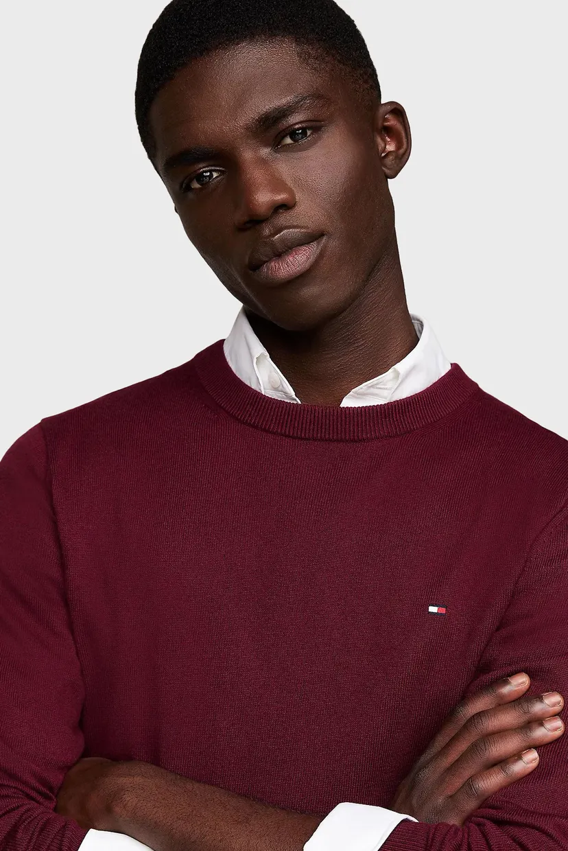 Мужской бордовый джемпер PIMA ORG CTN CASHMERE CREW NECK 4