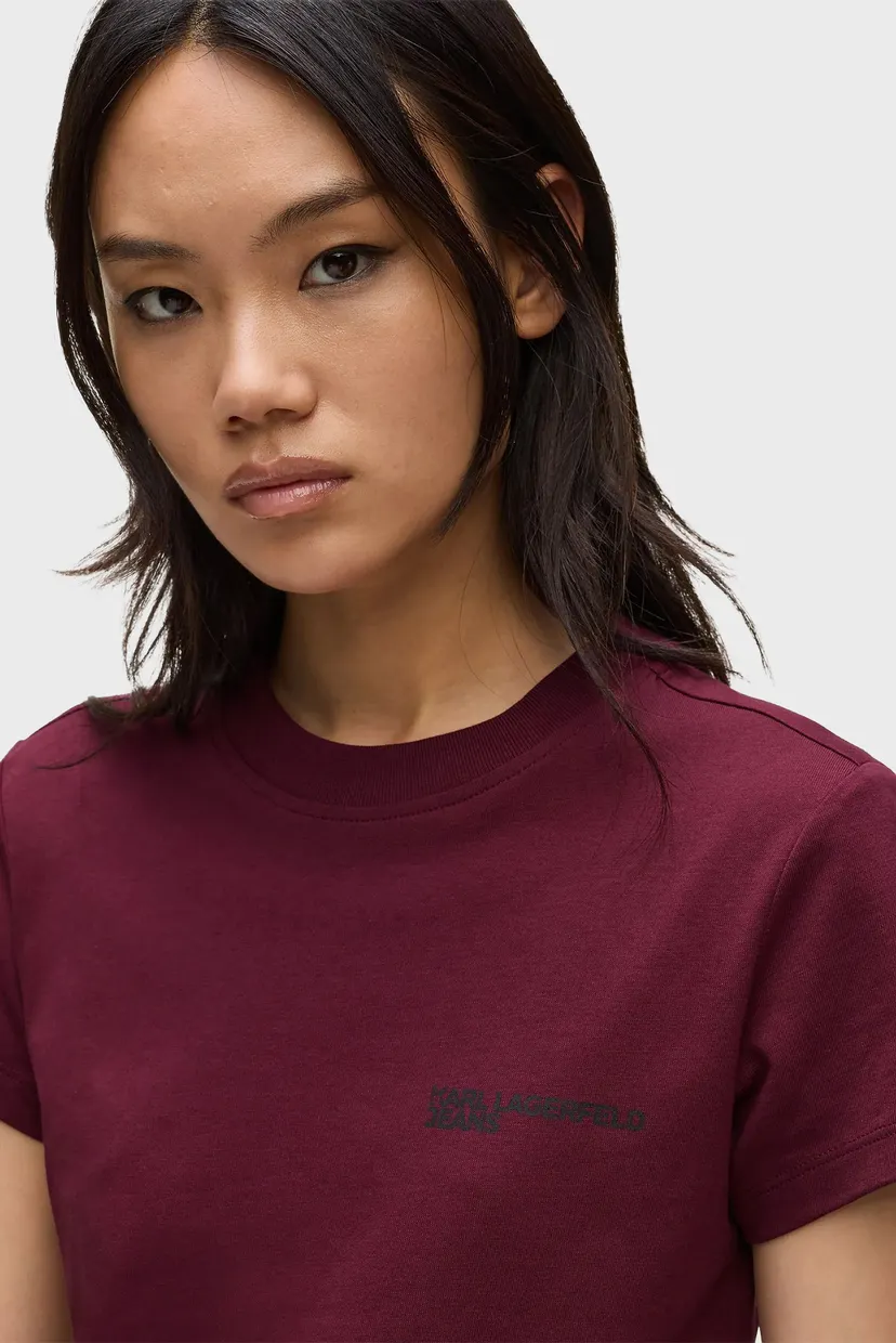 Жіноча бордова футболка slim ss tee 4