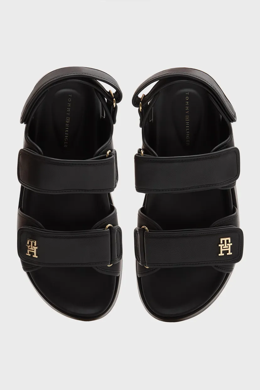 Жіночі чорні шкіряні сандалі SPORTY PLATFORM 4