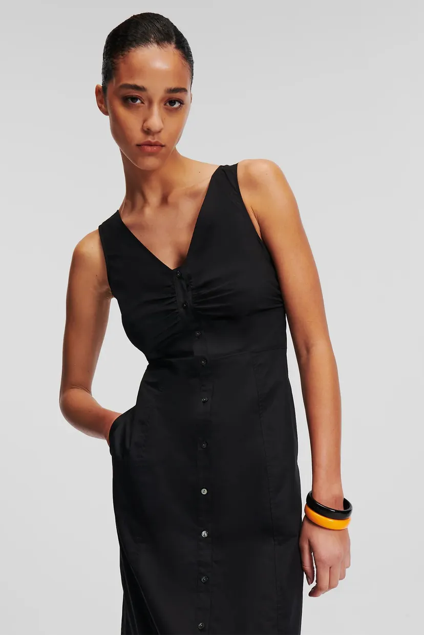 Женский черный сарафан COTTON DAY DRESS 4