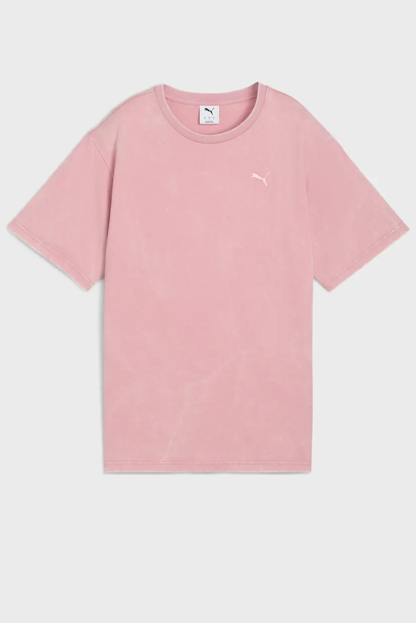 Женская розовая футболка Essentials Elevated Relaxed Wash Tee Women 4