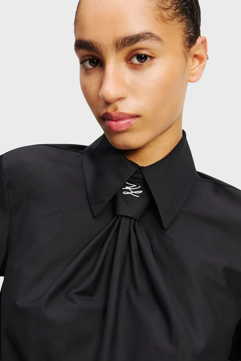 Женская черная рубашка TIE 4