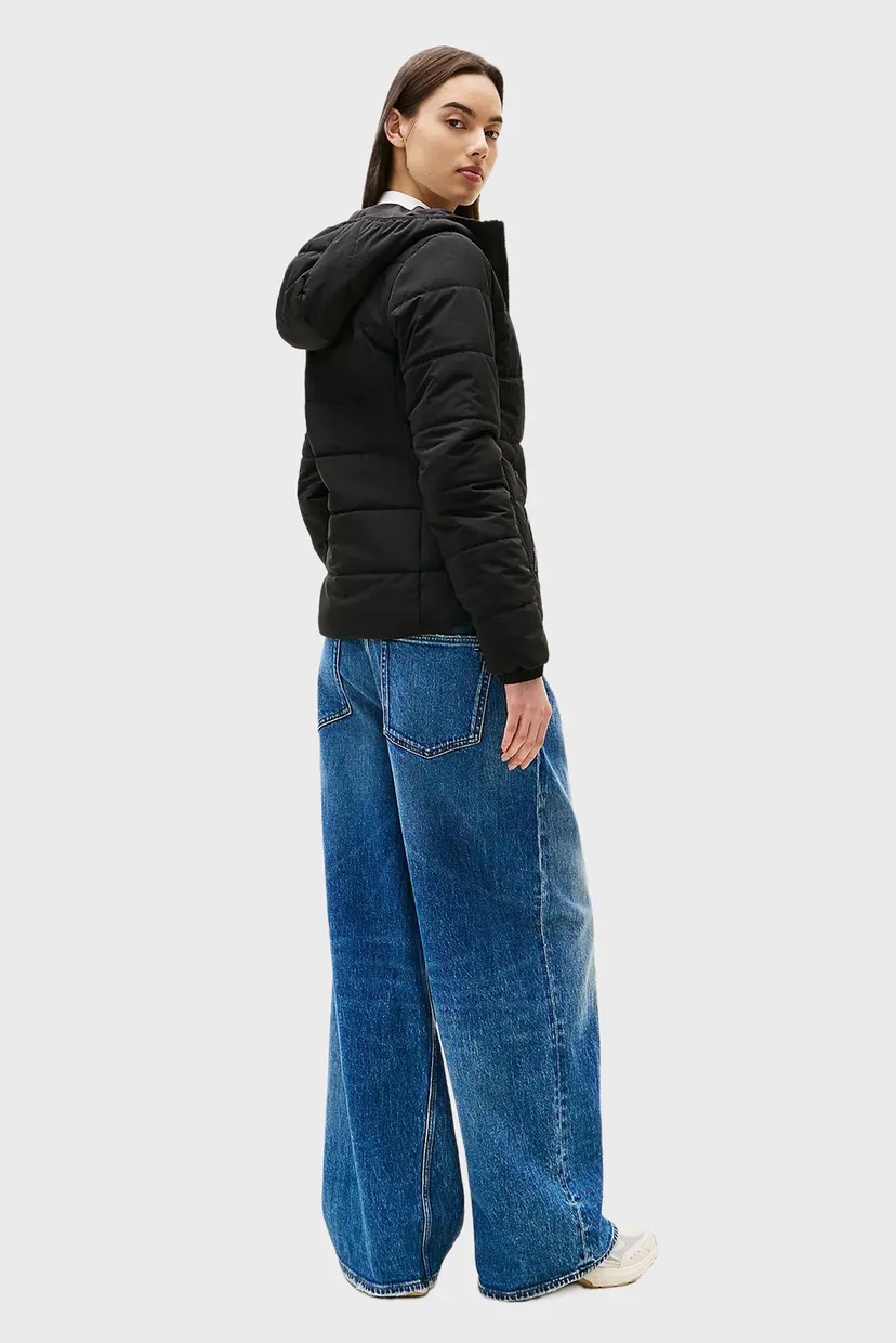 Жіноча чорна куртка SLIM LW HOODED PADDED 3