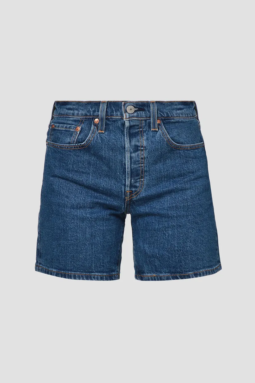Женские синие джинсовые шорты 501® MID THIGH 6