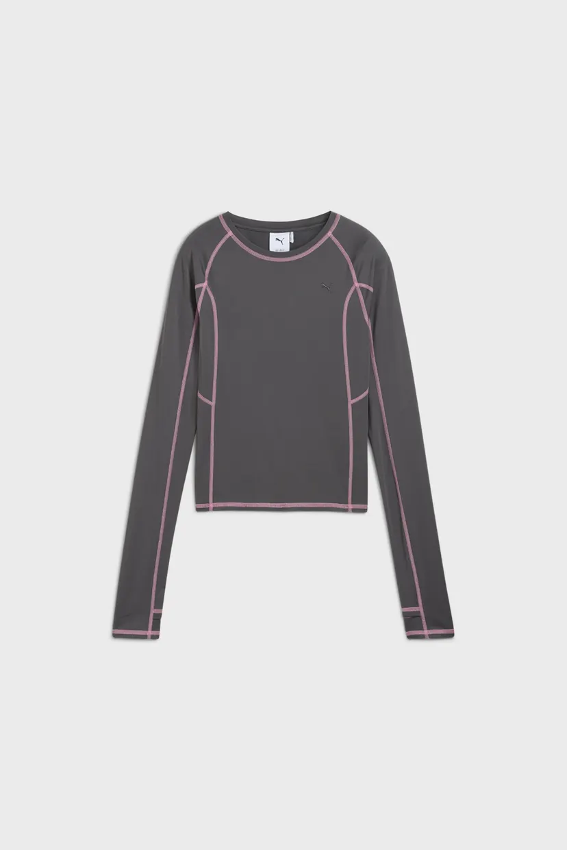 Жіночий сірий лонгслів YONA Tight Long Sleeve Top Women 6