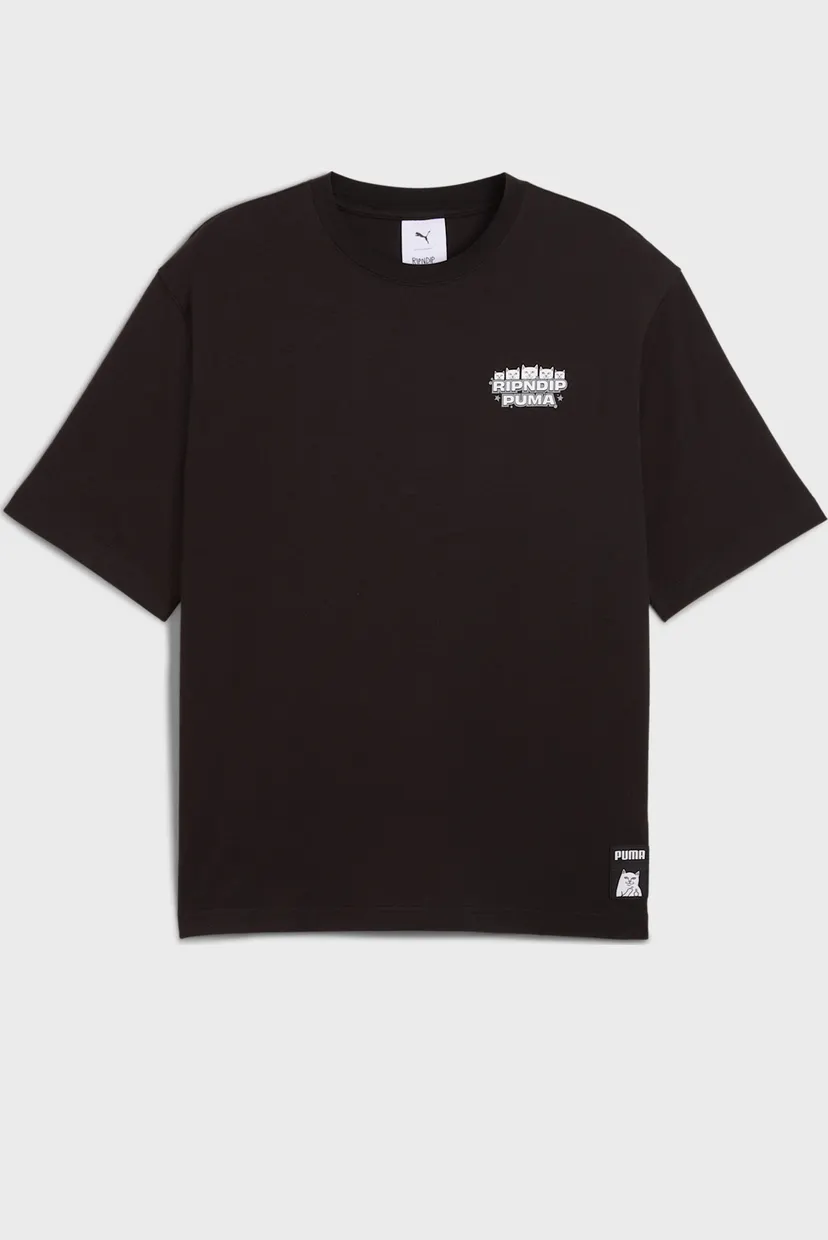Мужская черная футболка PUMA x RIPNDIP Boxy Tee Men 6
