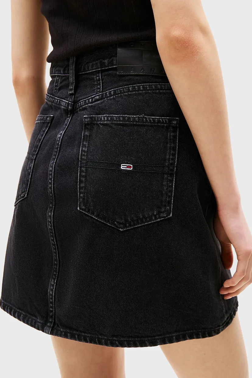 Жіноча чорна джинсова спідниця MOM SKIRT BI8080 4