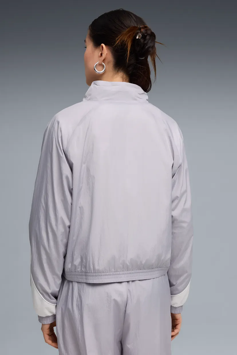 Женская серая куртка PUMA Sport Relaxed Full-Zip Jacket Women 3