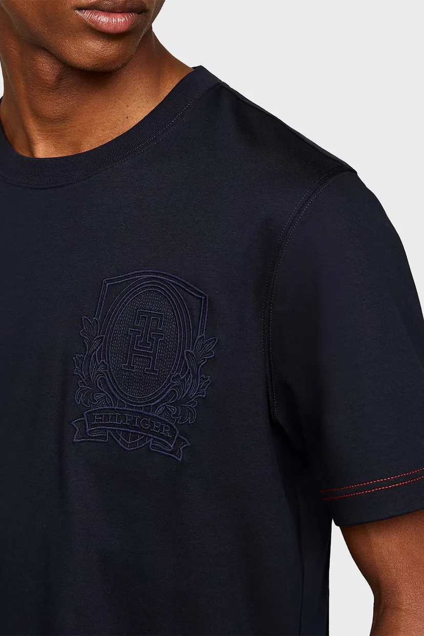 Чоловіча темно-синя футболка HERALDIC CREST TEE 4