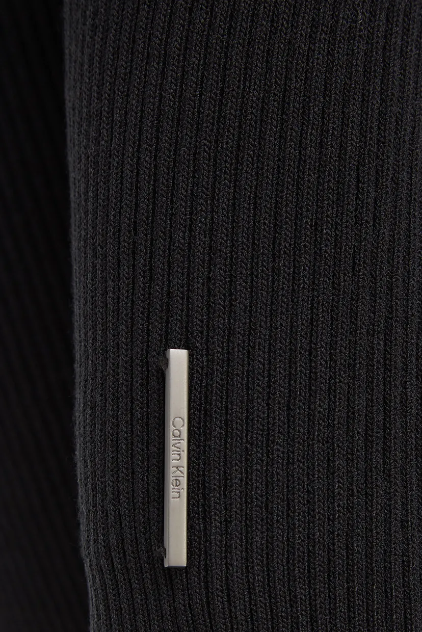 Жіночий чорний кардиган ICONIC RIB ZIP UP 5