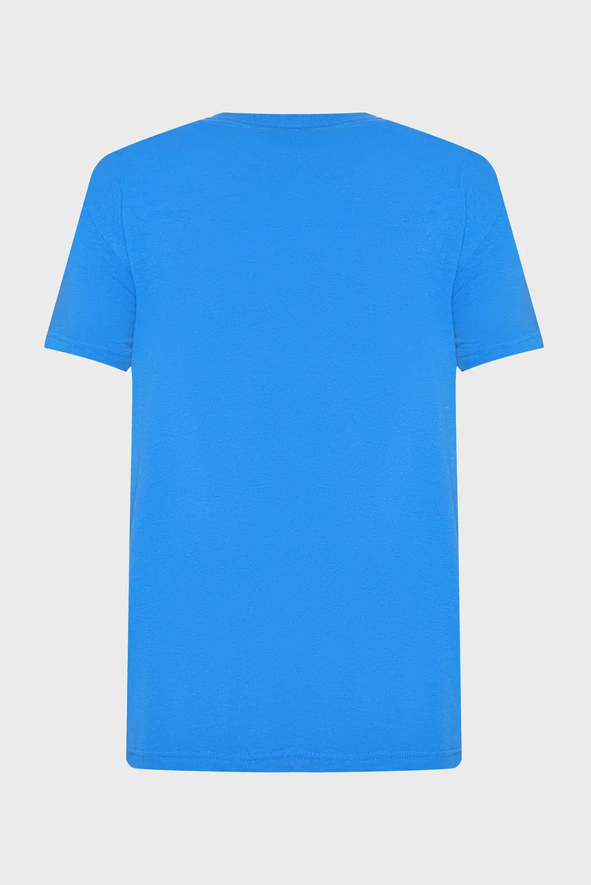 Мужская синяя футболка slim logo tee 2