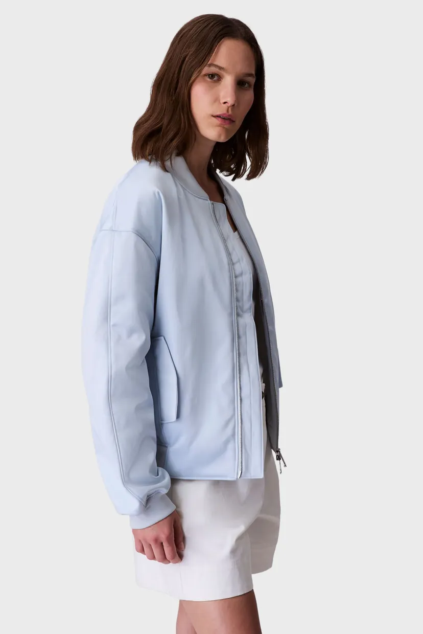 Жіночий блакитний бомбер SATIN BOMBER 4