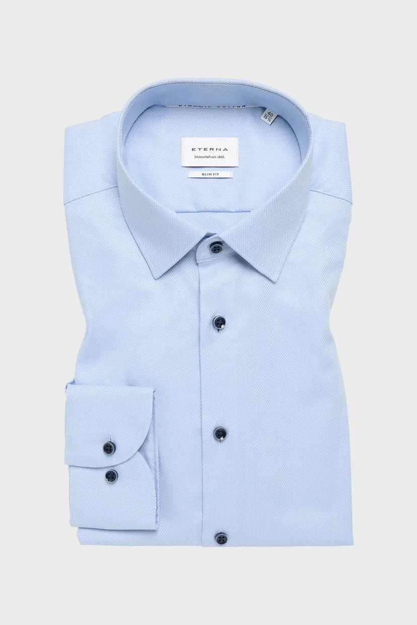 Чоловіча блакитна сорочка SLIM FIT 6
