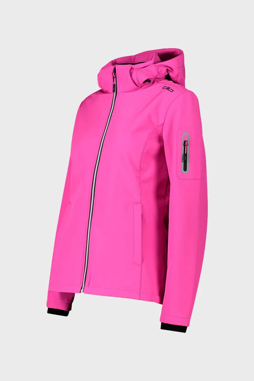 Женская розовая куртка JACKET ZIP HOOD SOFTSHELL 3