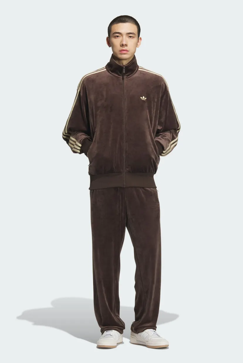 Коричнева велюрова спортивна кофта FB TT VELOUR (унісекс) adidas