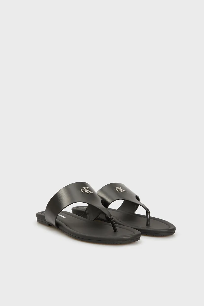 Женские черные вьетнамки FLAT SANDAL TOEPOST MG 3