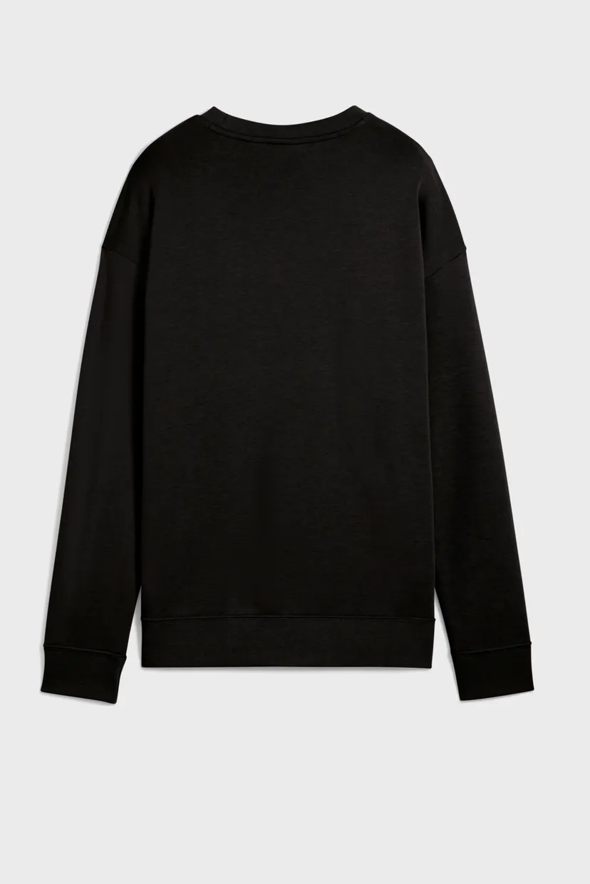 Женский черный свитшот ESS Small No. 1 Logo Relaxed Crew Sweater Women 7