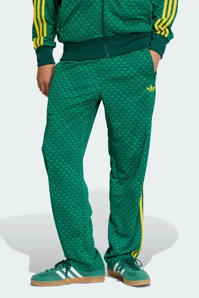 Мужские зеленые спортивные брюки с узором FIREBIRD LOOSE MONOGRAM