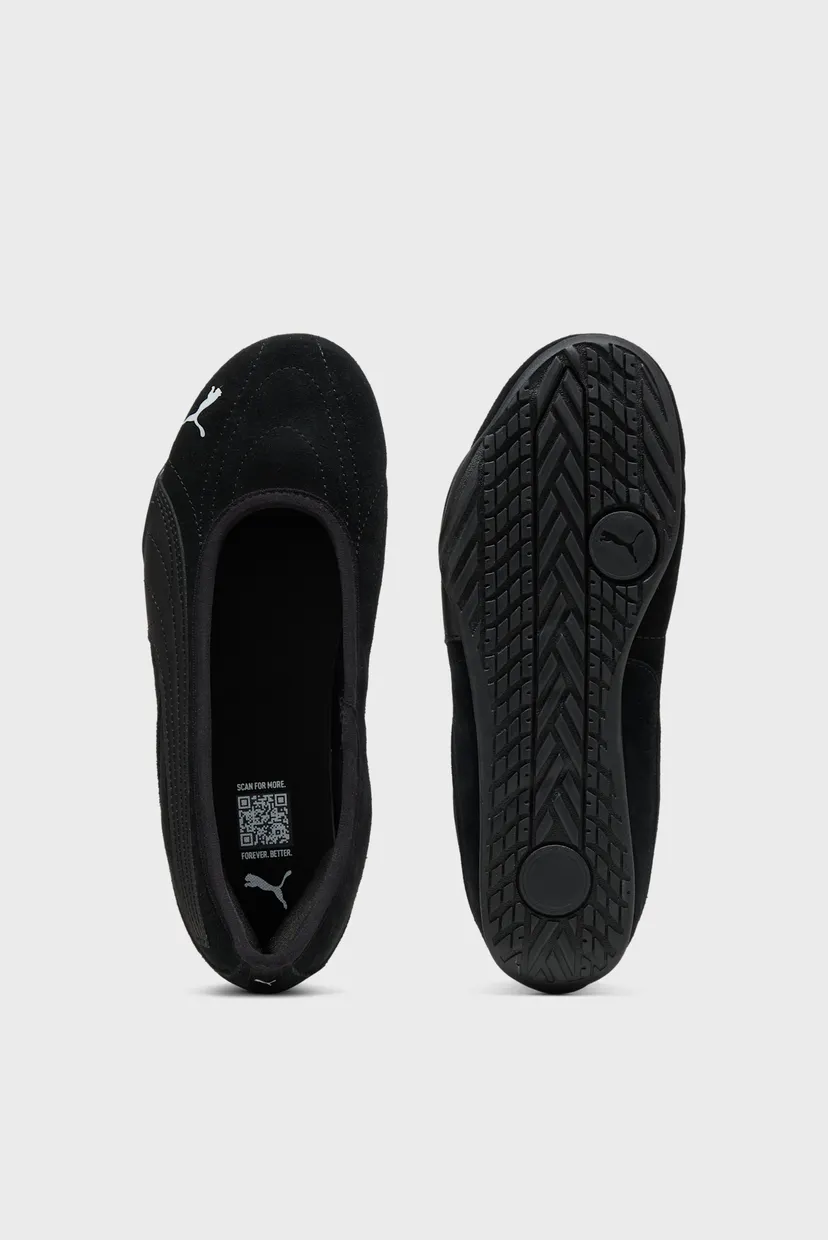 Женские черные замшевые балетки Catch Soleil Ballerina Shoes Women 4