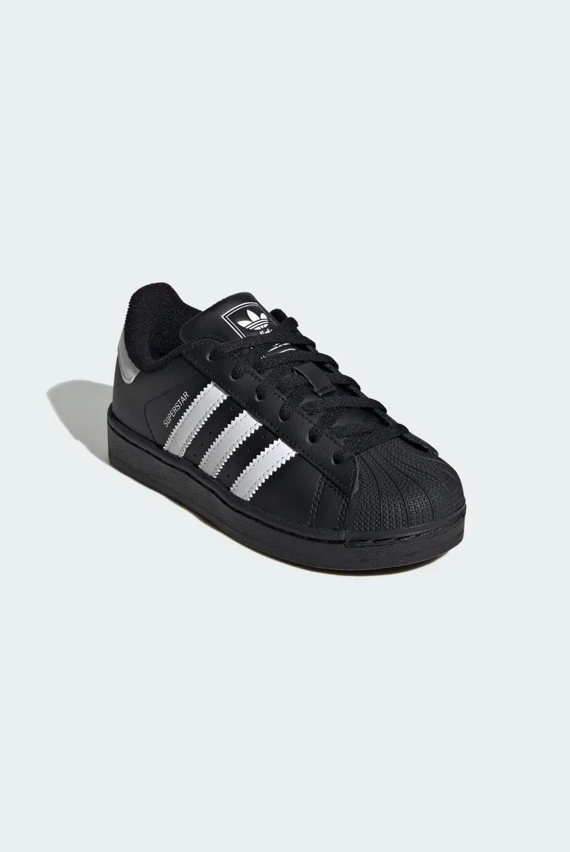 Дитячі чорні снікерси Superstar II Kids 4