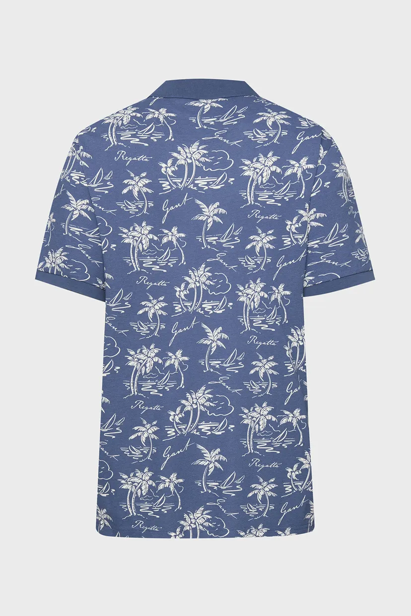 Чоловіче синє поло з візерунком PRINTED SS POLO 6