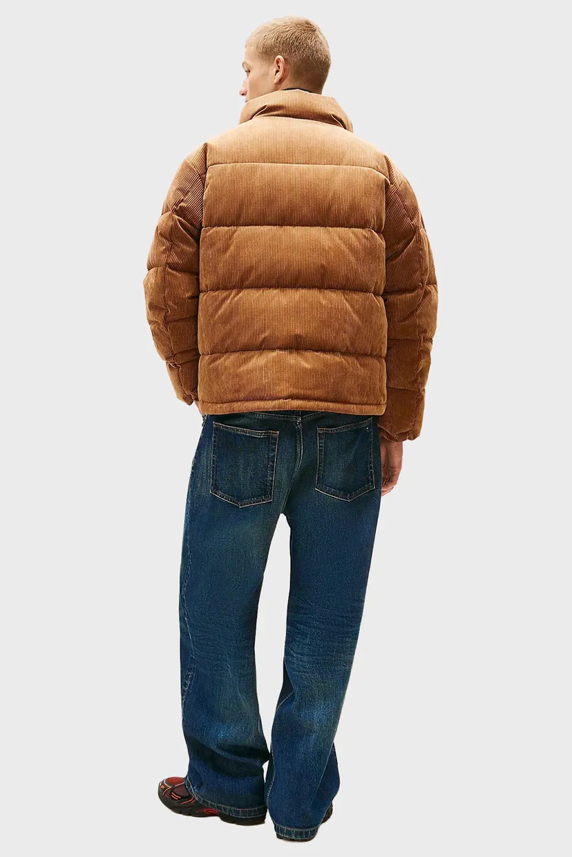 Мужская коричневая вельветовая куртка VAIL CORD PUFFER Tommy Jeans