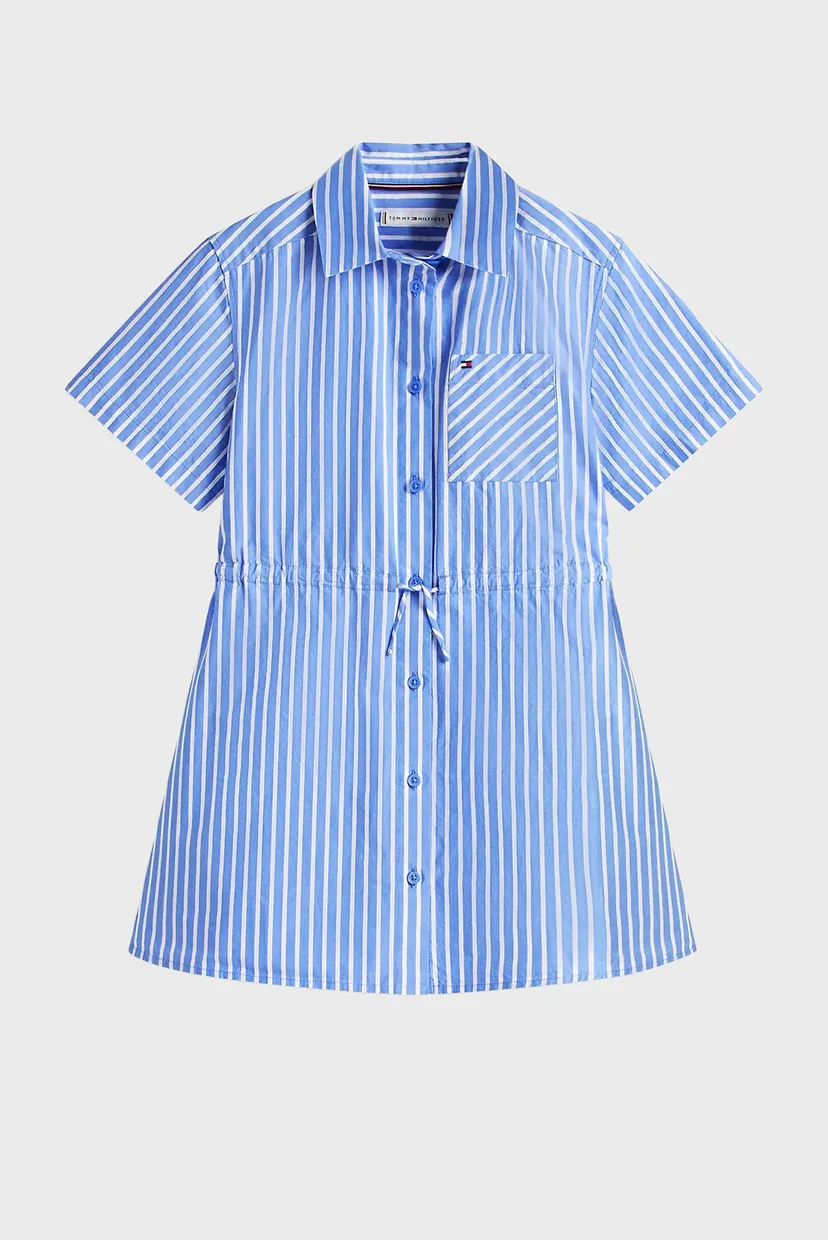 Детское голубое платье в полоску POPLIN 5