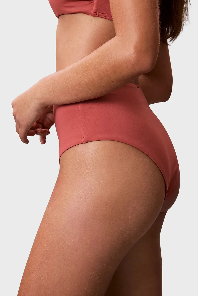 Жіночі коралові трусики від купальника HIGH WAIST BIKINI 6