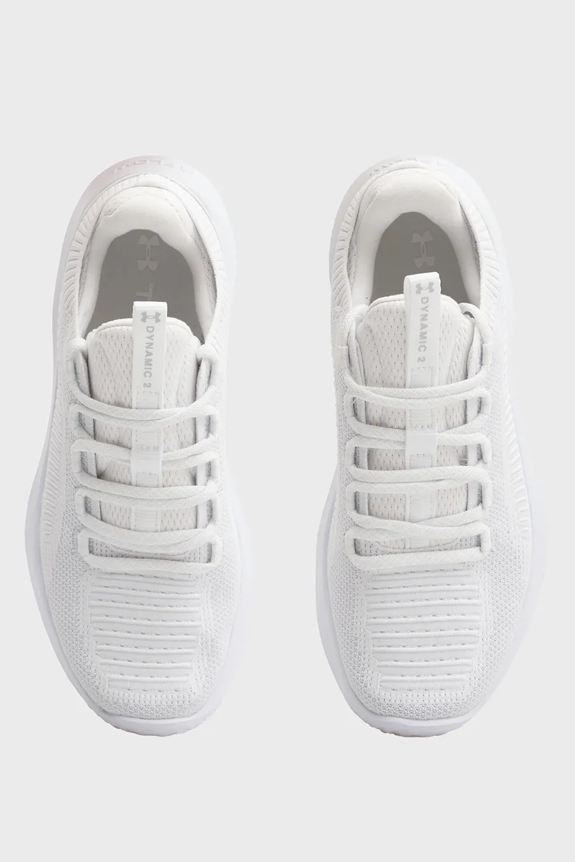 Мужские белые кроссовки UA Dynamic 2-WHT 4
