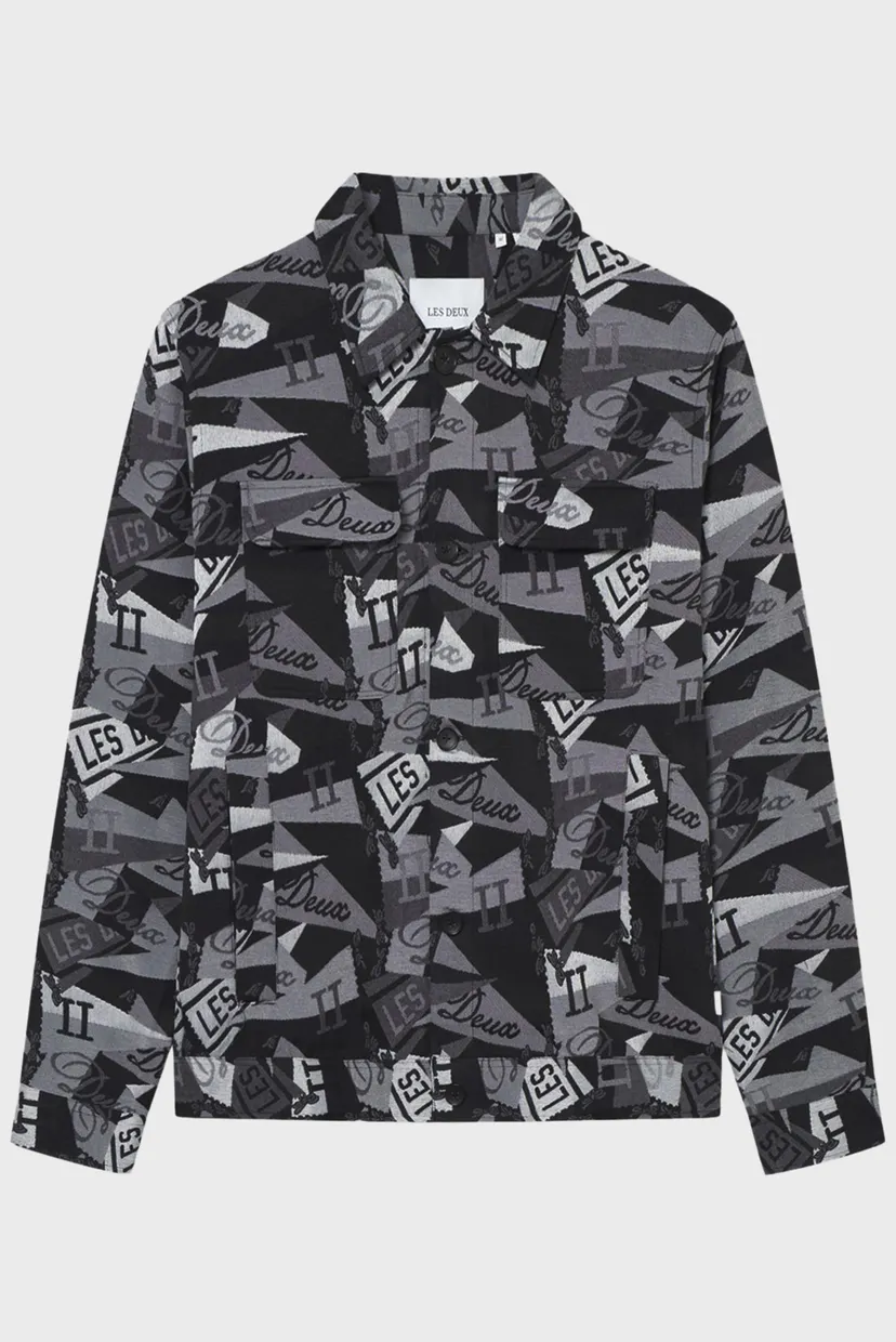 Мужская темно-серая куртка с узором Nash Flag Jacquard 4