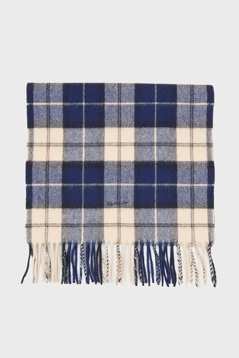 Чоловічий картатий вовняний шарф WOOL CHECKED SCARF 3