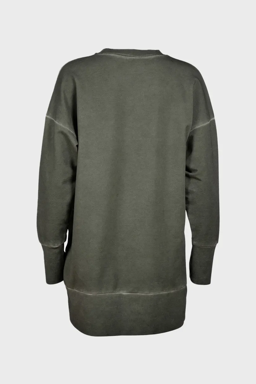 Жіночий зелений світшот ICONS OVERSIZE CREW 6