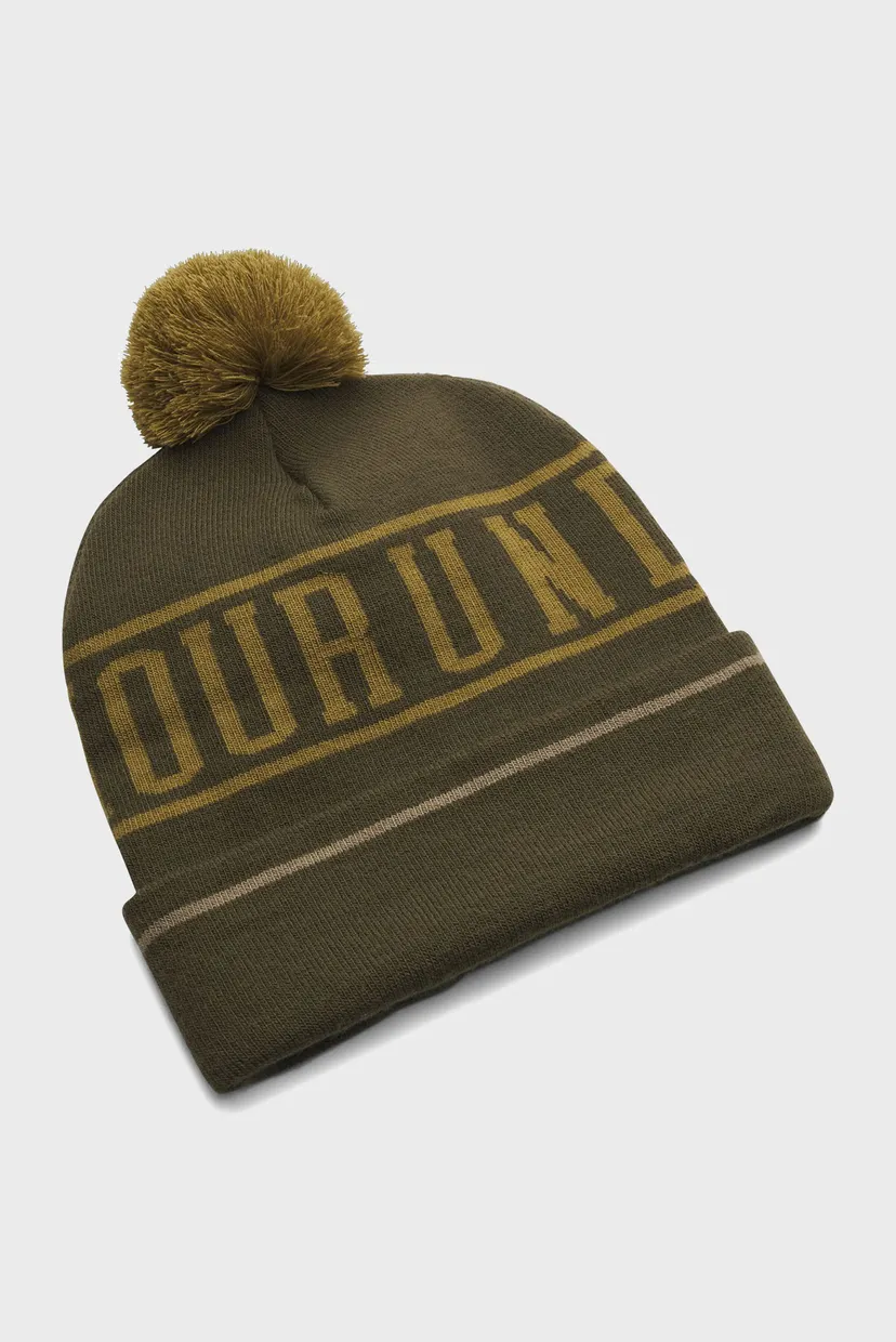 Чоловіча оливкова шапка M Halftime Pom Beanie 3